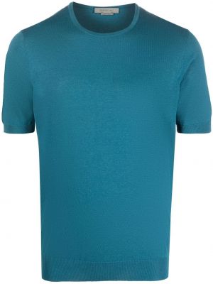 T-shirt en soie avec manches courtes Corneliani bleu