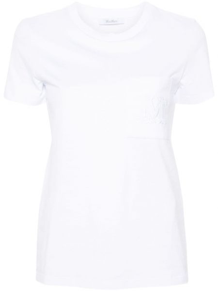 Broderet t-shirt Max Mara hvid