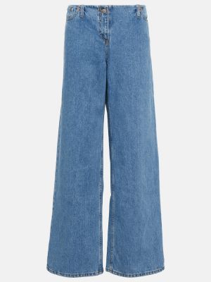 Voľné džínsy s nízkym pásom Magda Butrym modrá