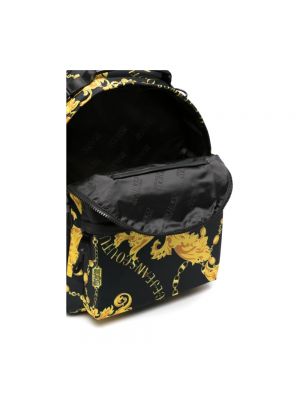 Plecak w abstrakcyjne wzory Versace Jeans Couture czarny