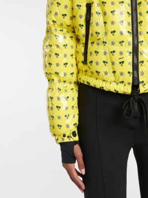 Puhasta smučarska jakna s potiskom Moncler Grenoble rumena