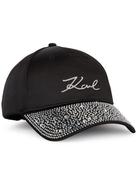 Kepurė su snapeliu Karl Lagerfeld juoda
