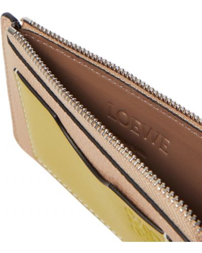 Kožená peněženka Loewe béžová