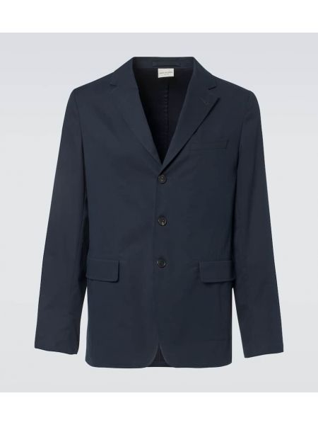 Bomull blazer Dries Van Noten blå