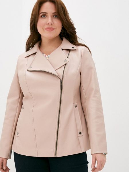 Куртка кожаная Авантюра Plus Size Fashion - Розовый