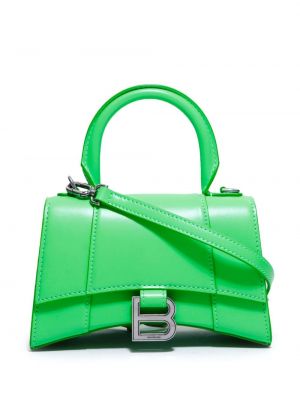 Kožená taška Balenciaga Pre-owned zelená