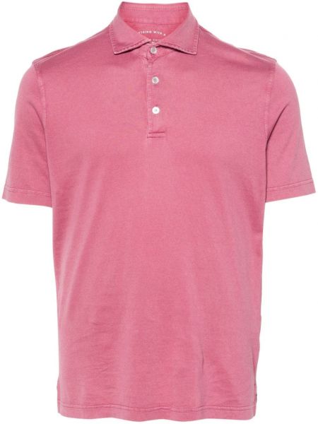 Памучна поло тениска Fedeli розово