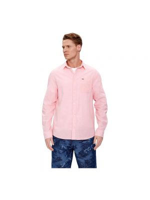 Koszula jeansowa Tommy Jeans różowa