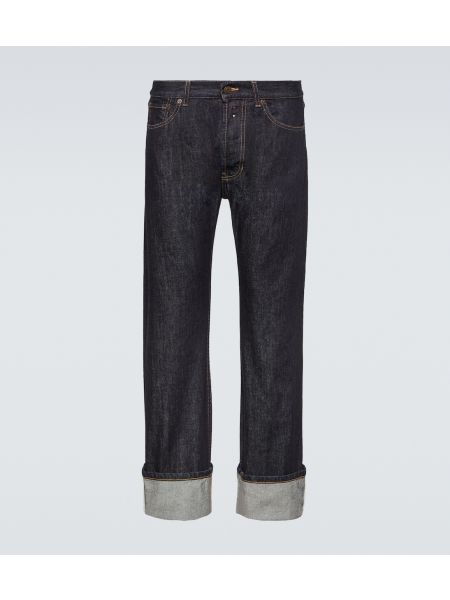 Прямые джинсы с низкой талией Alexander Mcqueen синие