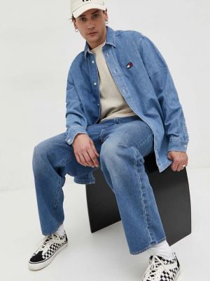 Koszula jeansowa relaxed fit Tommy Jeans niebieska