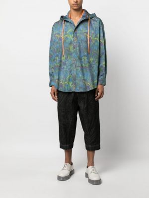 Košile s kapucí s potiskem Vivienne Westwood modrá