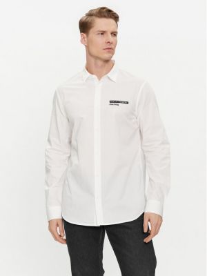 Marškiniai slim fit Armani Exchange balta