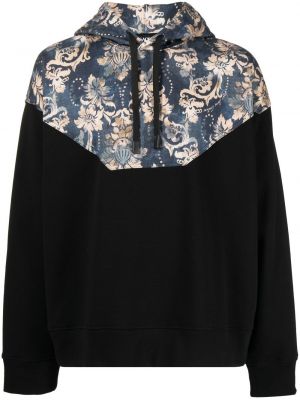 Květinový pulovr s potiskem Versace Jeans Couture černý