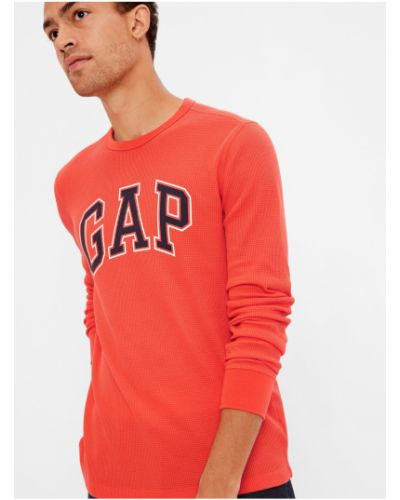 Tričko s dlouhým rukávem Gap červené