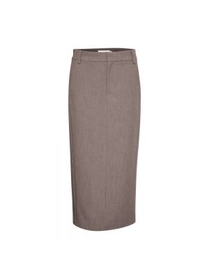 Długa spódnica w kolorze melanż Inwear brązowa