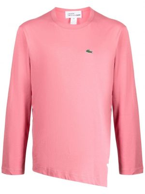 Tricou din bumbac asimetric Comme Des Garçons Shirt roz