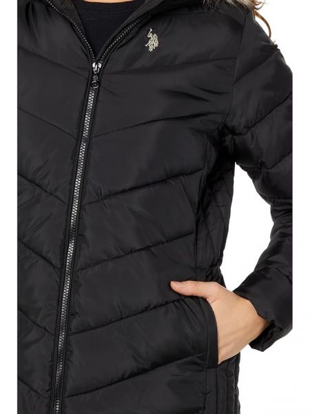 Куртка с мехом с капюшоном U.s. Polo Assn. черная