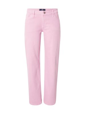 Straight leg jeans Hollister rosa