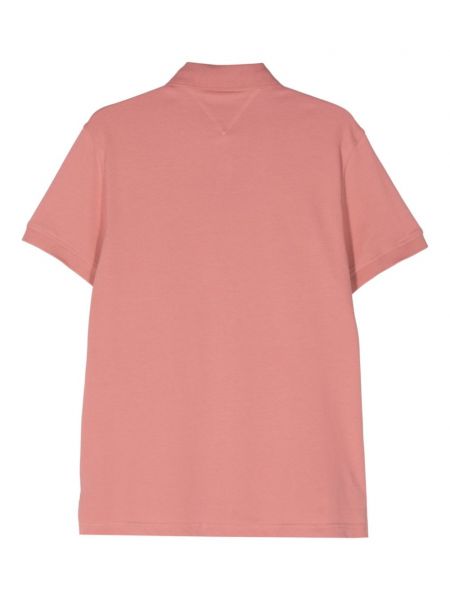 Siuvinėtas polo marškinėliai Tommy Hilfiger rožinė
