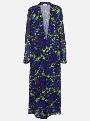 Palton cu model floral Dries Van Noten violet