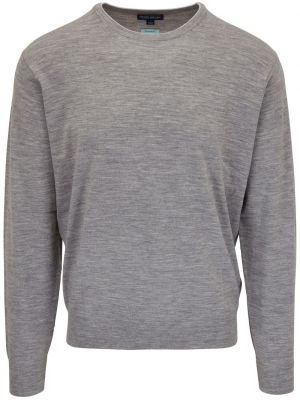 Pull en tricot col rond Peter Millar gris