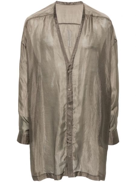 Šilkinė marškiniai Rick Owens pilka