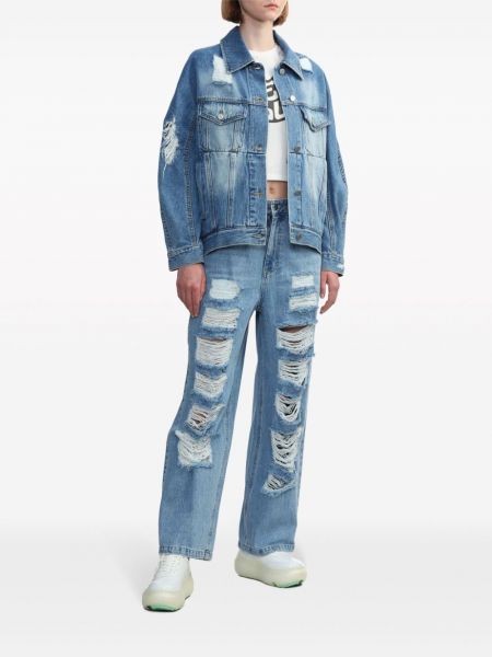 Distressed jeansjacke Sjyp blau