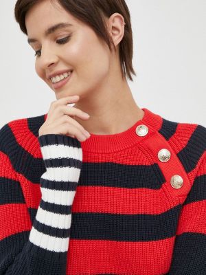 Tommy Hilfiger pamut pulóver sötétkék
