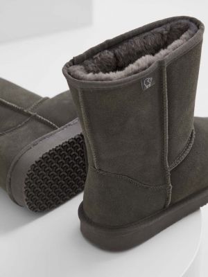 Čizme za snijeg od brušene kože Answear Lab siva