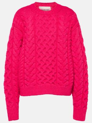 Sweter wełniany Marant Etoile różowy