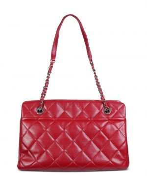 Pikowana torebka Christian Dior czerwona