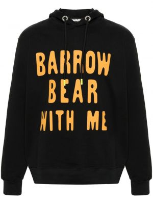 Kokvilnas kapučdžemperis ar apdruku Barrow melns