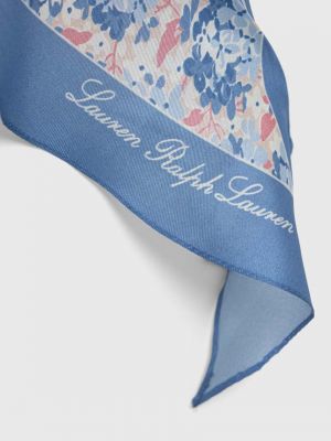 Svilena marama s printom Lauren Ralph Lauren plava