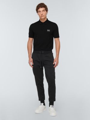Sportovní kalhoty jersey Dolce&gabbana černé