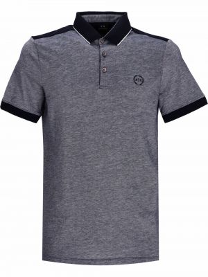 Bomull brodert poloskjorte Armani Exchange blå