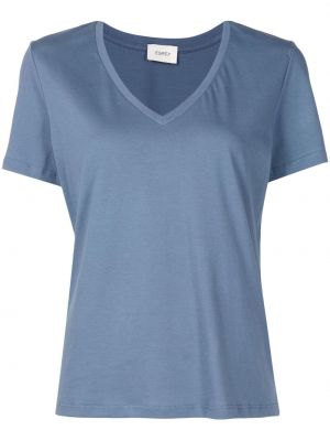 T-shirt à col v Egrey bleu