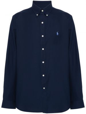 Bavlněné polokošile s nízkým pasem Polo Ralph Lauren modré