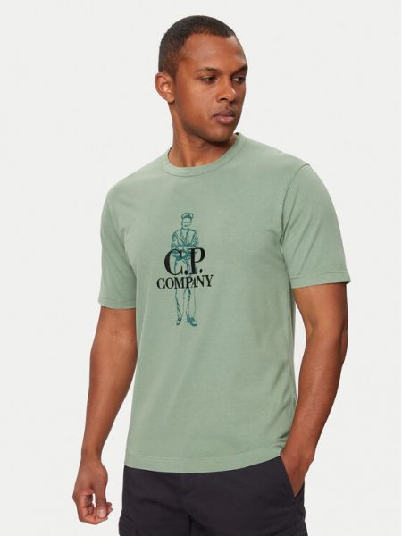 Priliehavé tričko C.p. Company zelená