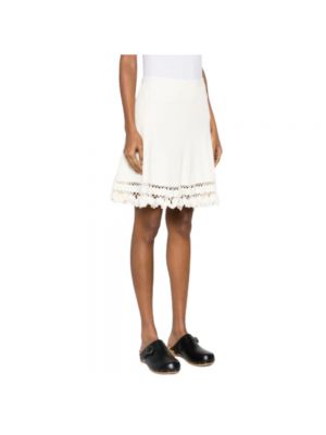 Mini falda a rayas Ulla Johnson blanco