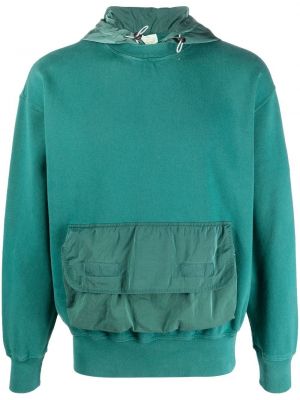 Raštuotas džemperis su gobtuvu Aries žalia