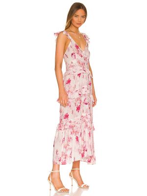 Vestido con estampado abstracto Misa Los Angeles rosa