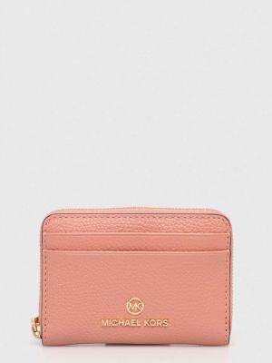 Шкіряний гаманець Michael Michael Kors рожевий