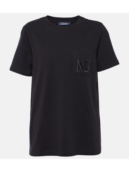 Jersey bomull t-skjorte 's Max Mara svart