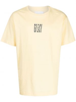 Βαμβακερή μπλούζα με σχέδιο Off Duty κίτρινο