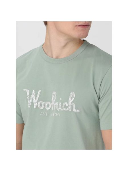 Camisa con bordado Woolrich verde