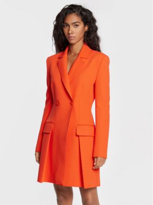 Коктейлна рокля Msgm оранжево