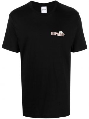 Bavlnené tričko s potlačou Ripndip čierna