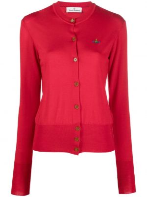 Плетен жилетка с копчета Vivienne Westwood червено