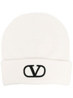 Вълнена шапка Valentino Garavani бяло