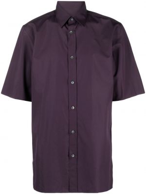 Chemise en coton avec manches courtes Maison Margiela violet
